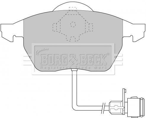 BORG & BECK Комплект тормозных колодок, дисковый тормоз BBP1392
